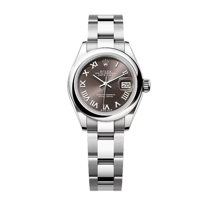 Rolex Lady Datejust Oystersteel Dar Grey Roman, Ref #279160