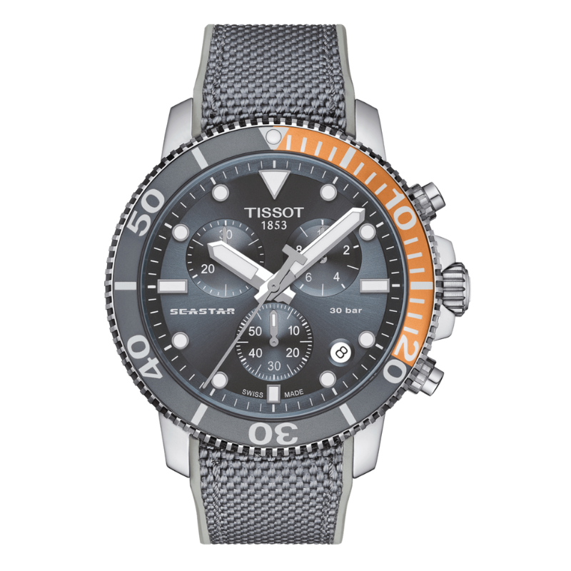 TISSOT SEASTAR 1000 CHRONOGRAPH Grey Dial Gray Band