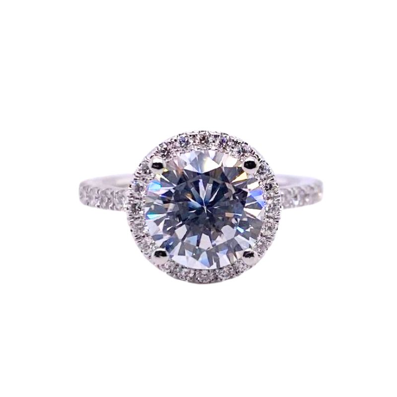 Timeless Bridal Halo Ring, 0.70ct