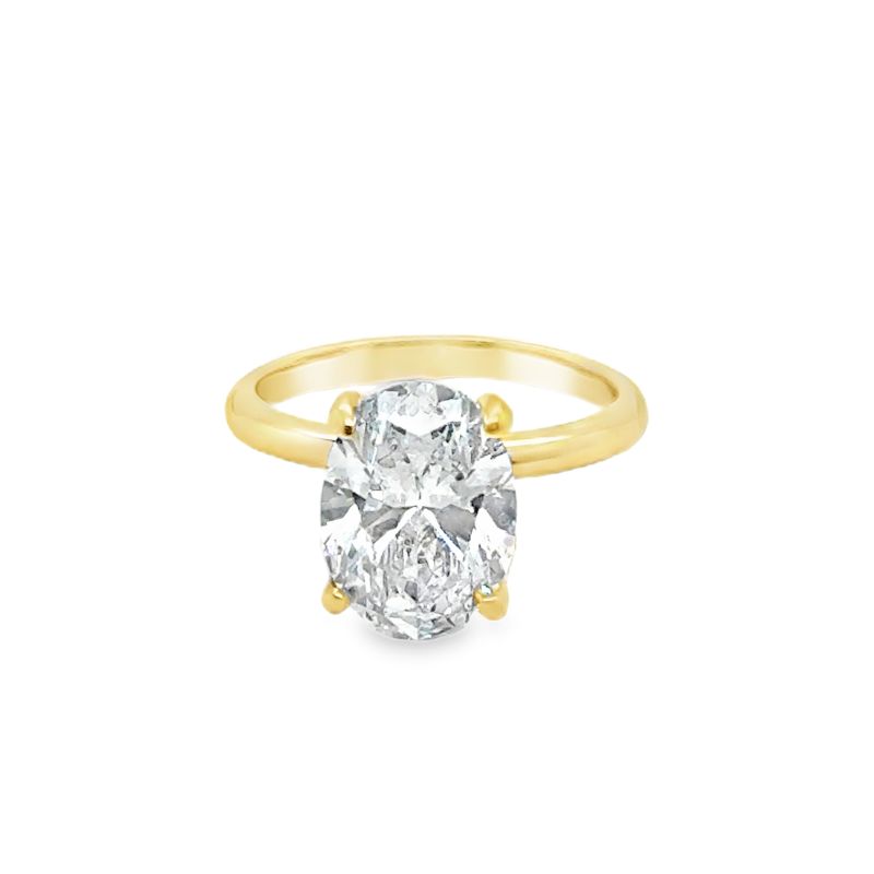 3ct Oval Diamond Solitaire, 14kt