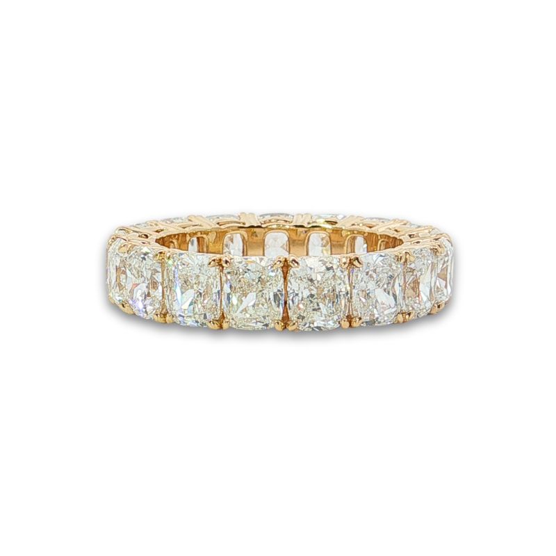 6.50ctw Cushion Lab Grown Eternity, 14kt