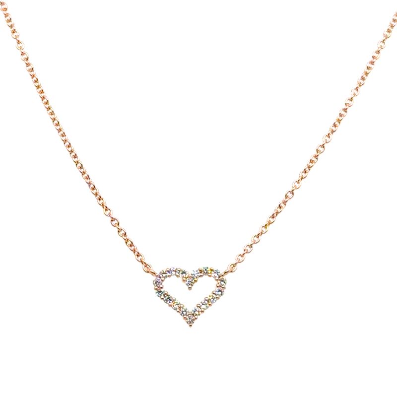 0.15ctw Timeless Heart Pendant on Chain, 14kt