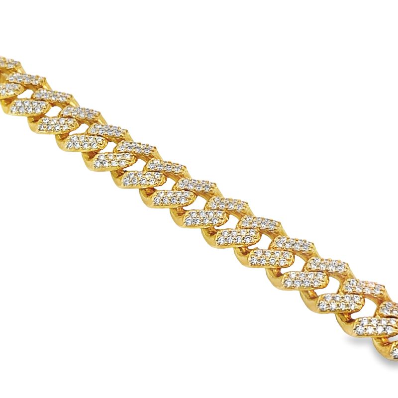 8mm Diamond Curb Bracelet - Image 2