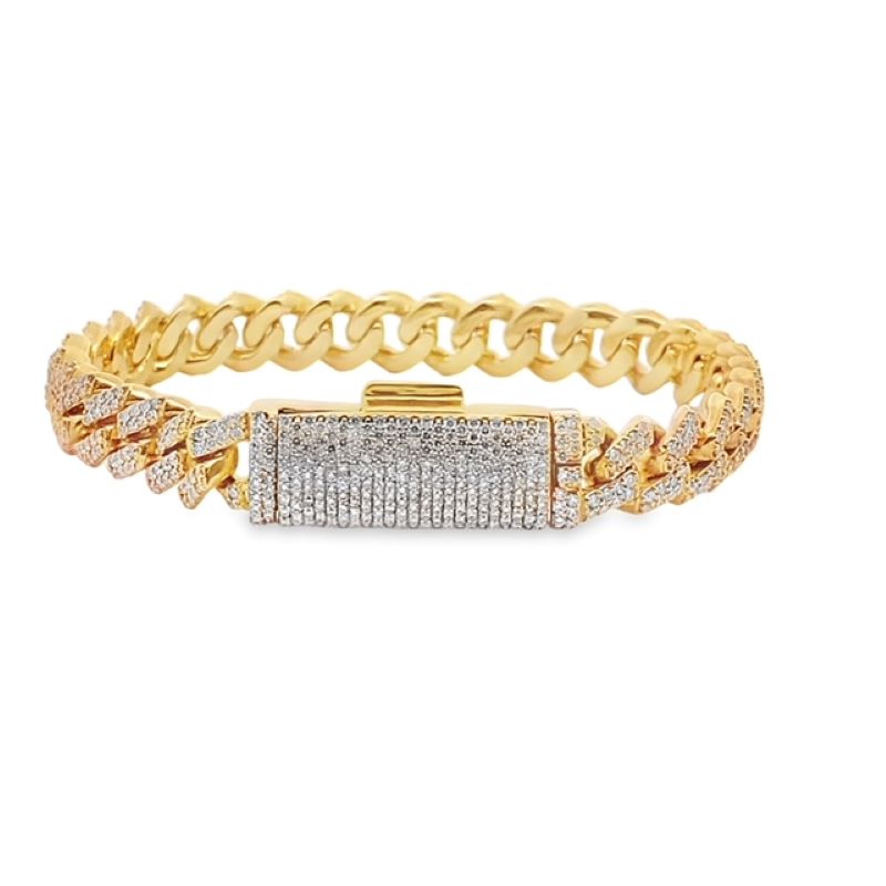 8mm Diamond Curb Bracelet - Image 3