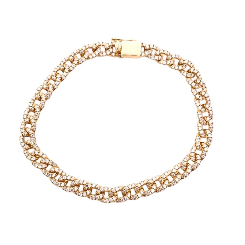 5mm Wide Diamond Miami Cuban Bracelet, 2.00ctw