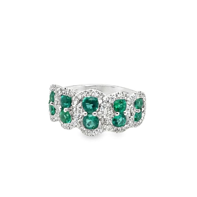 Serj and Sons Oval Emerald and Diamond Ring, 14kt