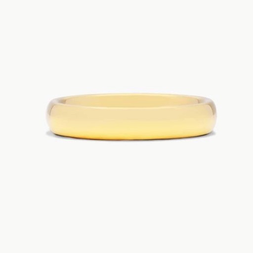 4.0mm Dome Polished Band, 14kt Yellow