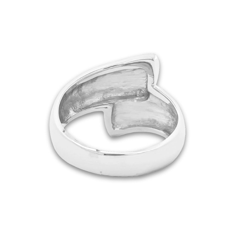 Abstract Bypass Ring, 14kt White - Image 3