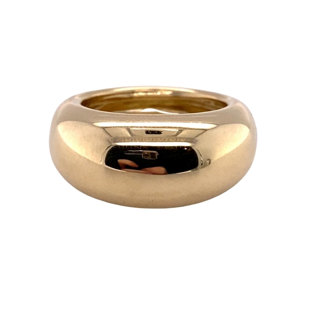 10.5mm Polished Domed Ring, 14kt Yellow Gold