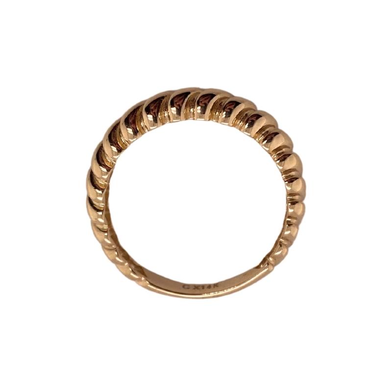 4.5mm Spiral Fashion Ring, 14kt Yellow - Image 3
