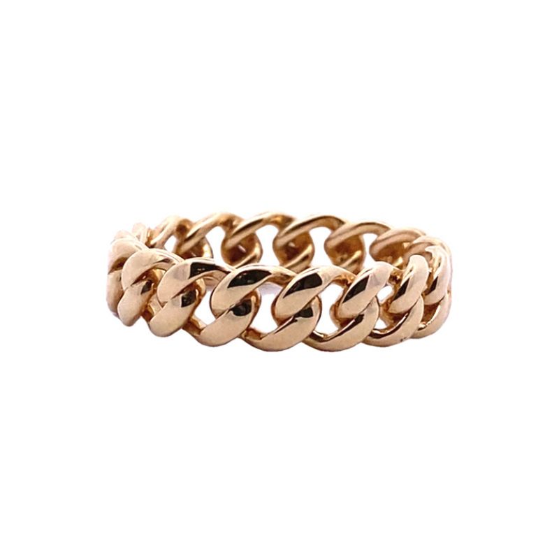 5mm Miami Cuban Ring, 14kt Yellow