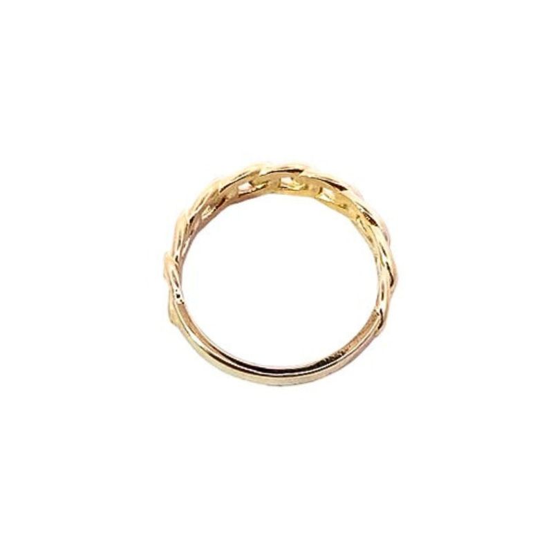 5.5mm Wide Open Miami Cuban Ring, 14kt Yellow - Image 3