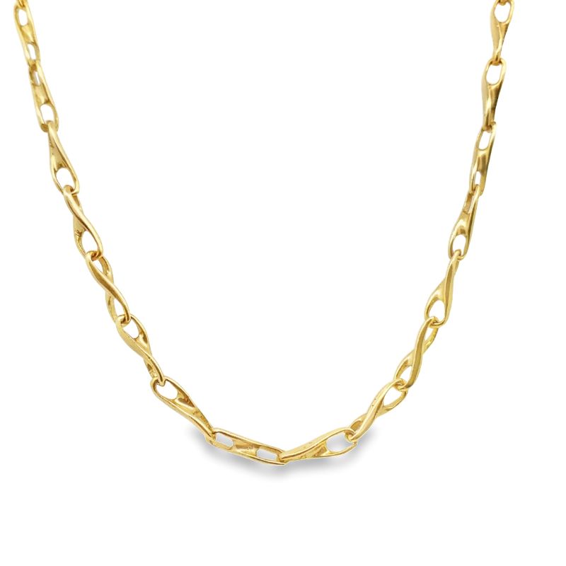 4mm 3D Mens Chain, 14kt Yellow