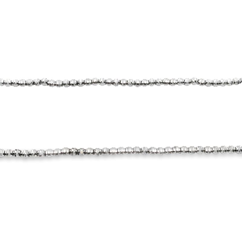 2.0mm Wide Diamond Cut Cead Chain, 10kt White - Image 2