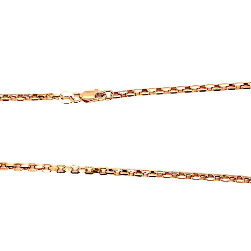 2.25mm Diamond Cut Cable Chain, 14kt Rose Gold