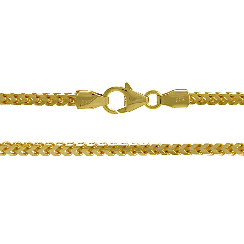 3.3mm Franco 24~22 long, 14kt Yellow