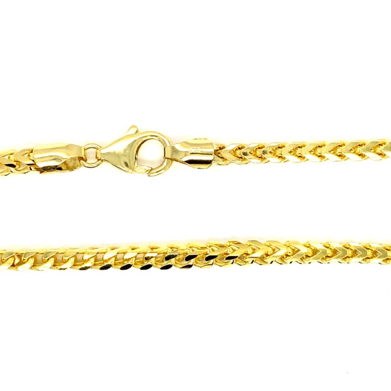 4.2mm Franco, Rounded and D/C 14kt Yellow