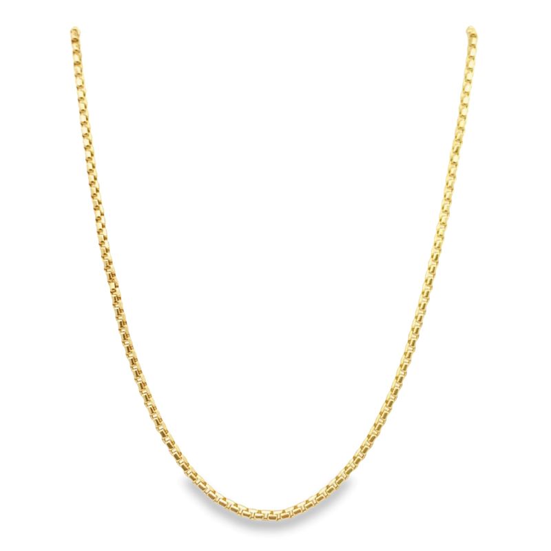 2.3mm Rounded Box Chain, 10kt Yellow