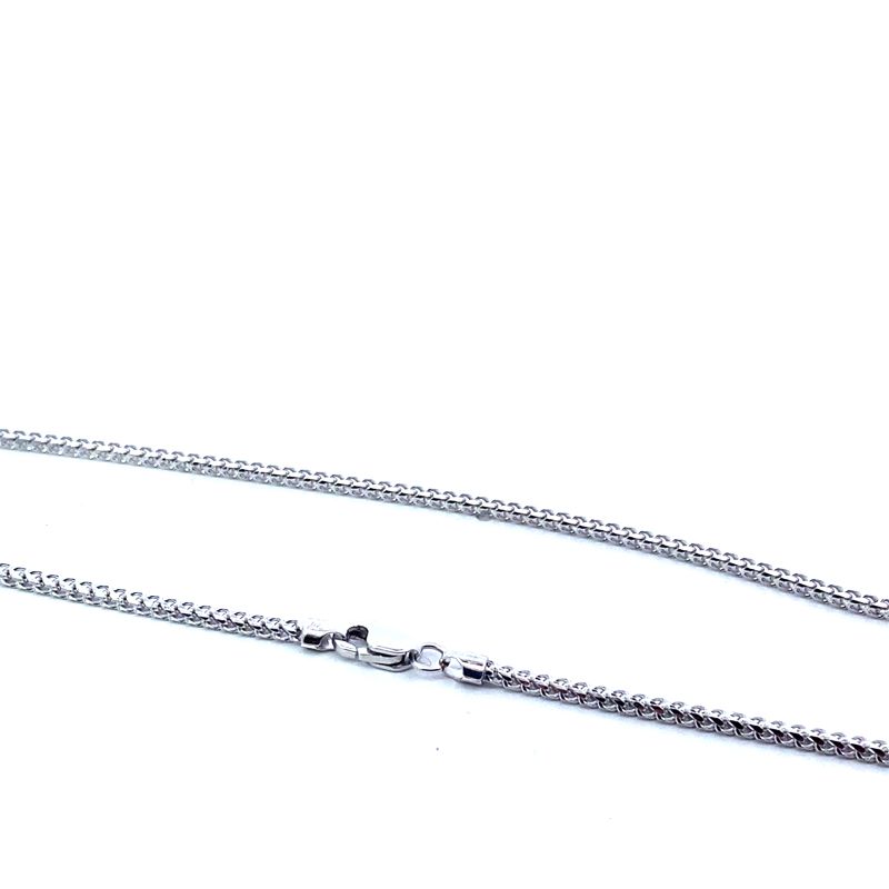 1.7mm Franco Chain 18~22 Long, 14kt White