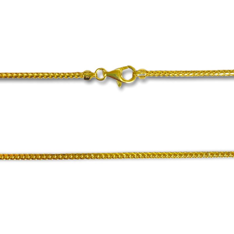 1.7mm Franco Chain 20~22. 14kt Yellow