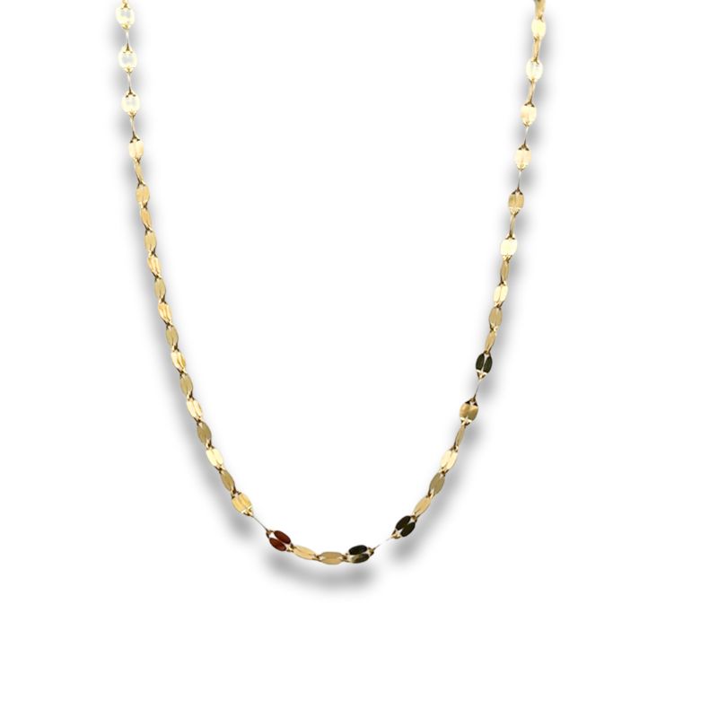 2.0mm Wide Mirror Chain, 14kt Yellow