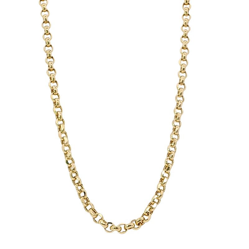 4.0mm Hollow Cable Chain, 14kt Yellow