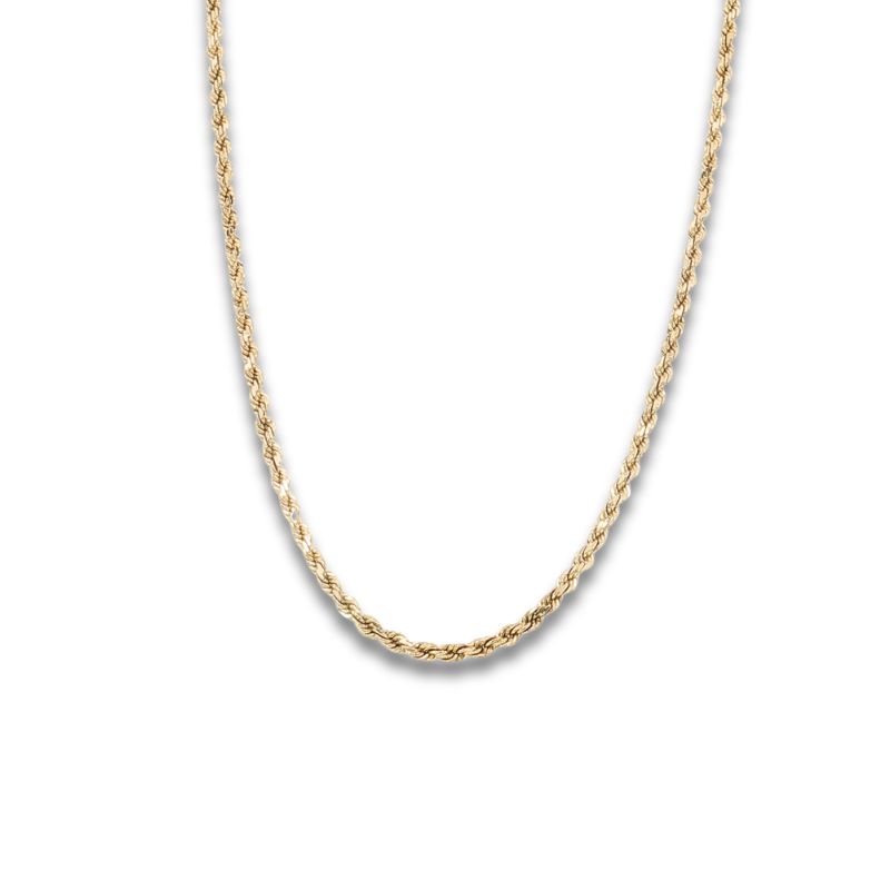 2.0mm Diamond Cut Rope Chain, 14kt