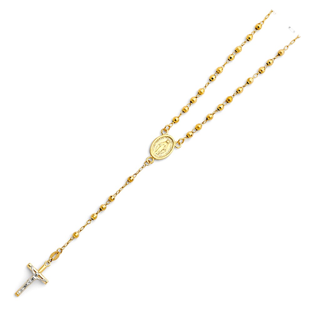 Crucifix Rosary 18~22 14KT Yellow Gold