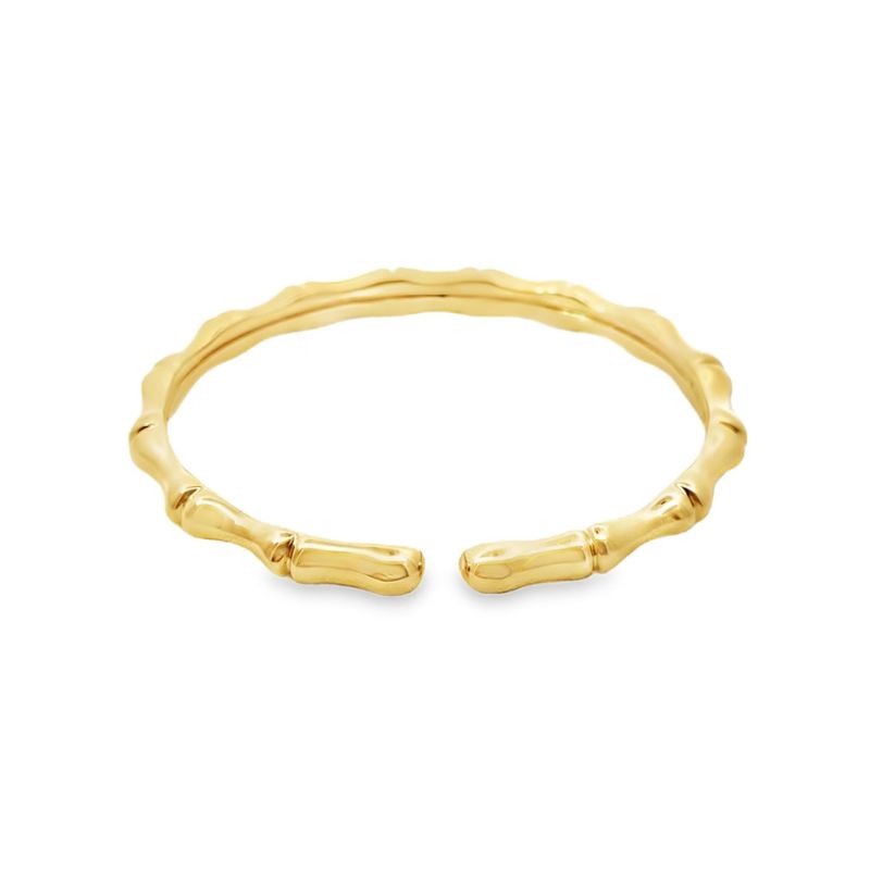 14kt Yellow Gold Bamboo Flex Bangle - Image 2