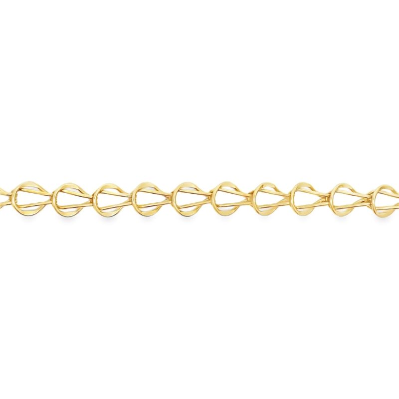 10mm Open Link Bracelet, 7~22, 14kt Yellow Gold - Image 2