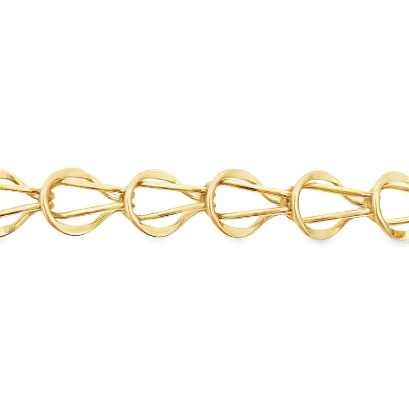 10mm Open Link Bracelet, 7~22, 14kt Yellow Gold - Image 3