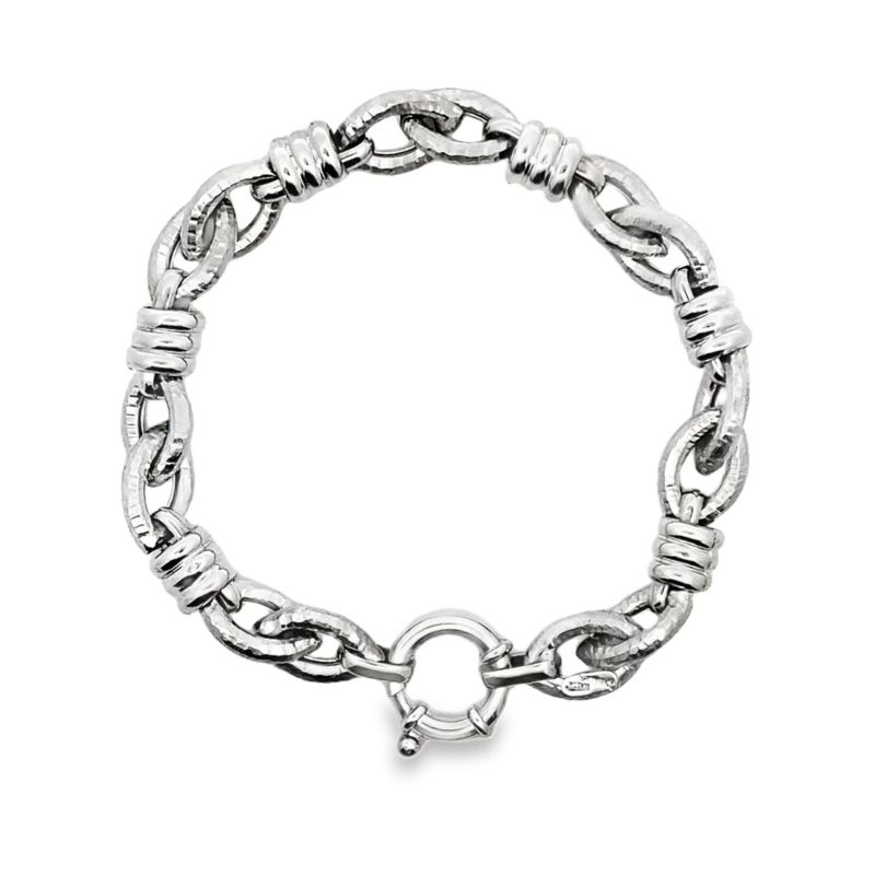 9mm Disco Oval Link Ribbon Bracelet