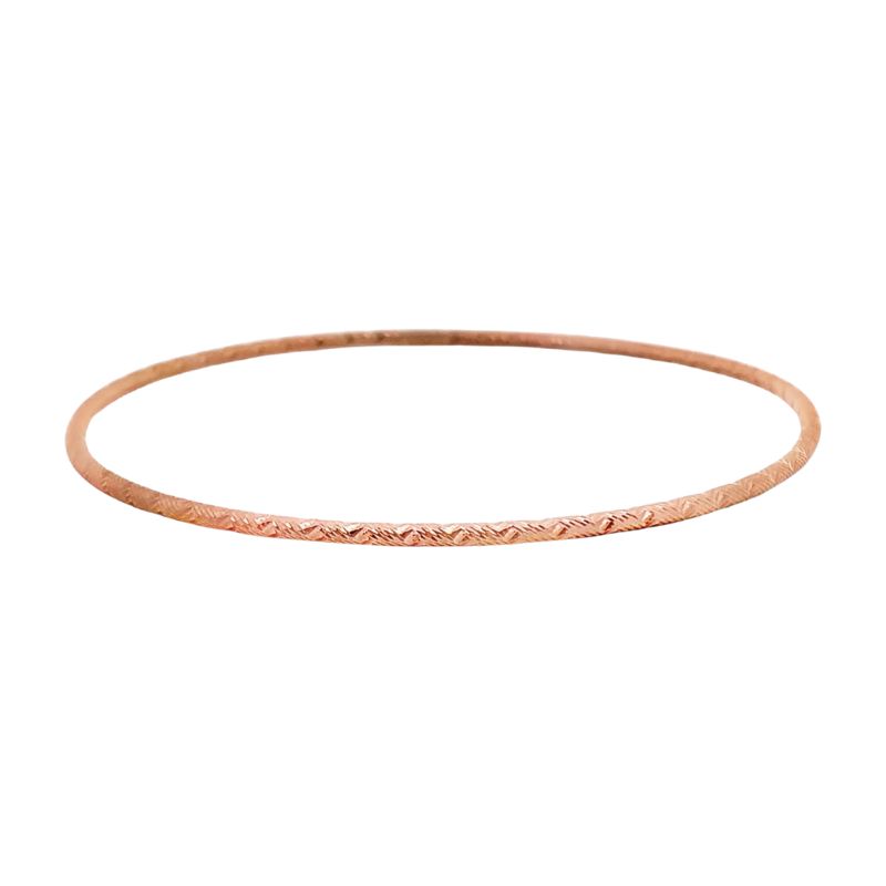 2.0mm D/C Tube Slip on Bangle, Larger Size