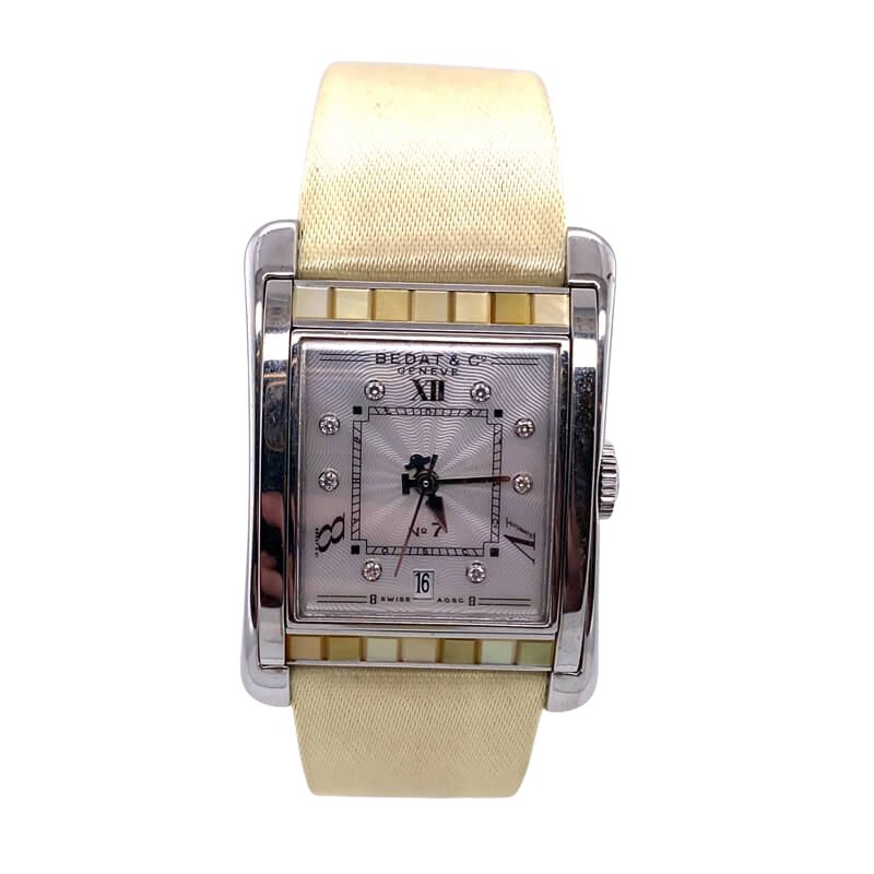 Bedat No.7 Ladies Watch on Satin Strap and Mother of Pearl Bezel