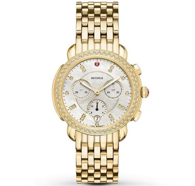 Michele Sydney 38mm Gold with Diamonds MWW30A000008