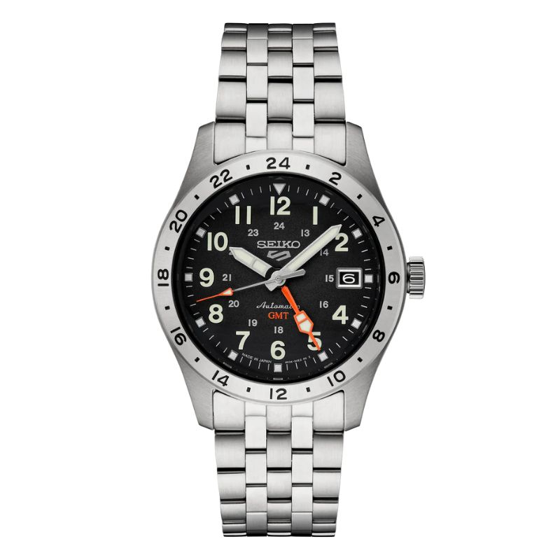 Seiko SSK023, Seiko 5 Sports Field GMT, Stainless Steel