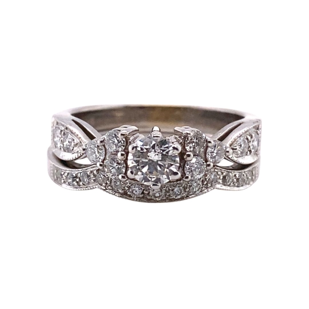 Vintage Inspired Milligrain Wedding Set