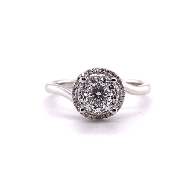 Cluster Style Diamond Engagement Ring