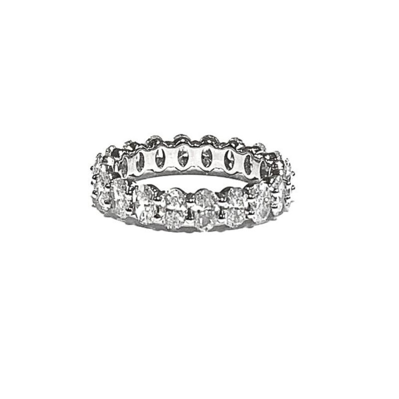 3.00ctw Oval Diamond Prong Set Eternity, Lab Grown