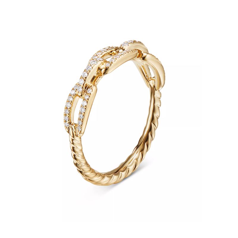 David Yurman Link Statement Ring, Ref #R13037D88ADI 18kt Yellow
