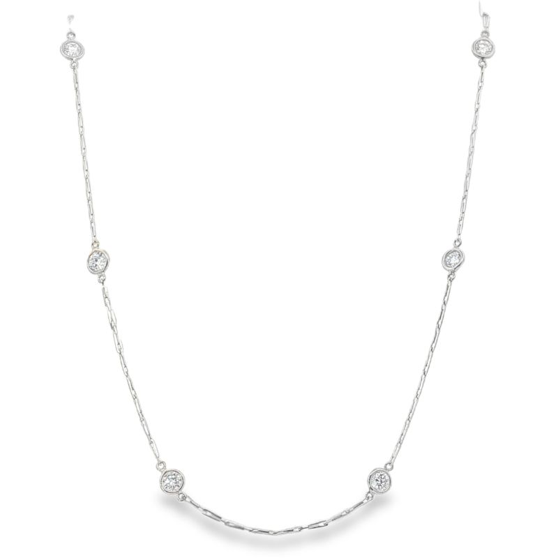 1.60ctw Diamond Bezel Station, 14kt White