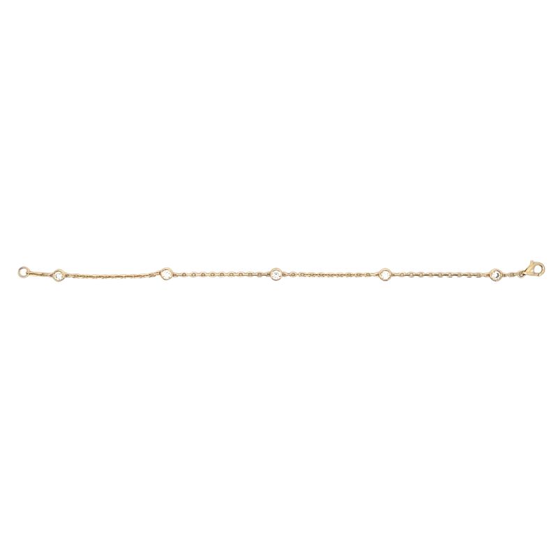 0.50ctw Lab Grown Diamond Bezel Station Bracelet, 14kt - Image 2