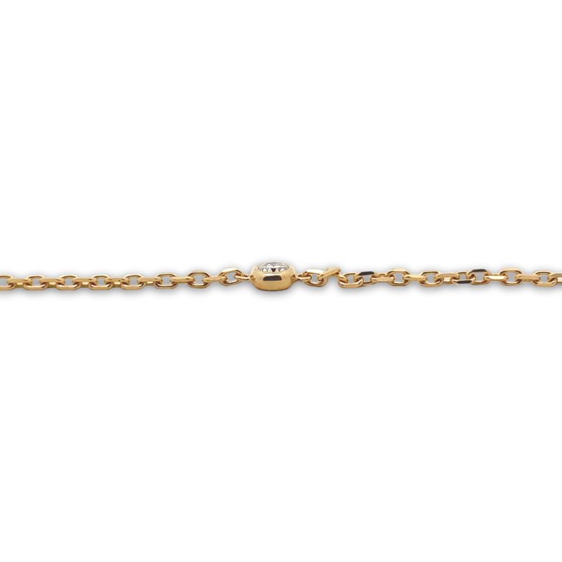 0.50ctw Lab Grown Diamond Bezel Station Bracelet, 14kt - Image 3