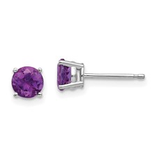 14kt Round Amethyst Sruds
