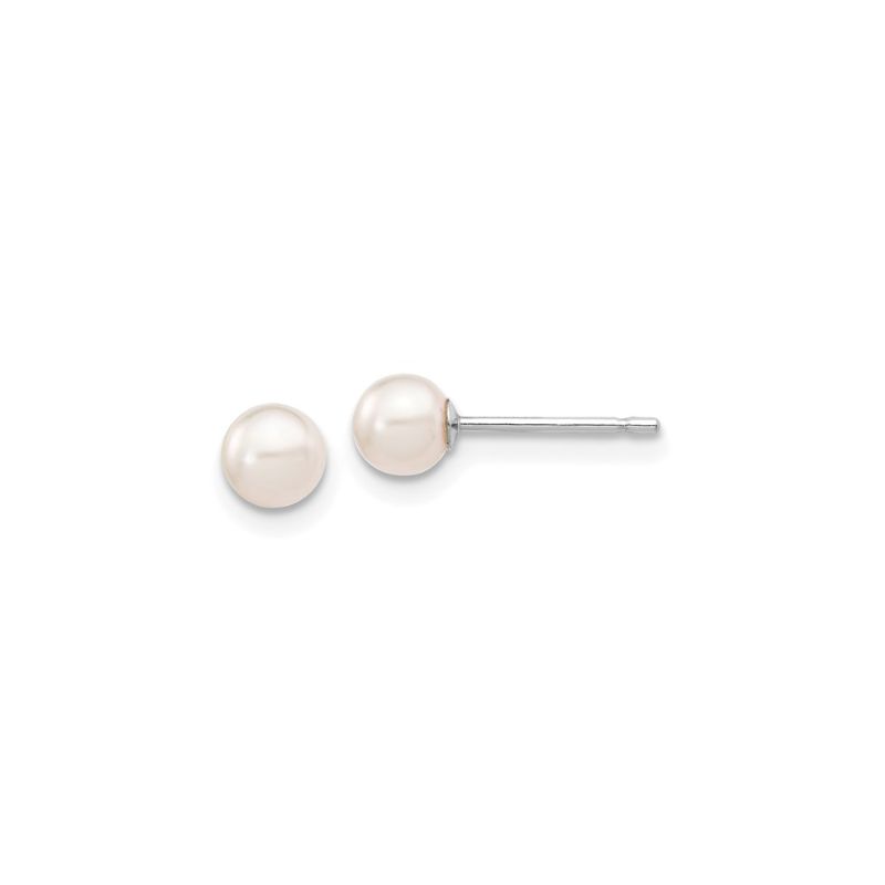 4-5mm Saltwater Pearl Studs, 14kt White