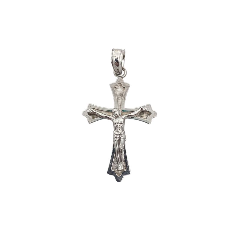 Small Crusifix Pendant, 14kt White Gold