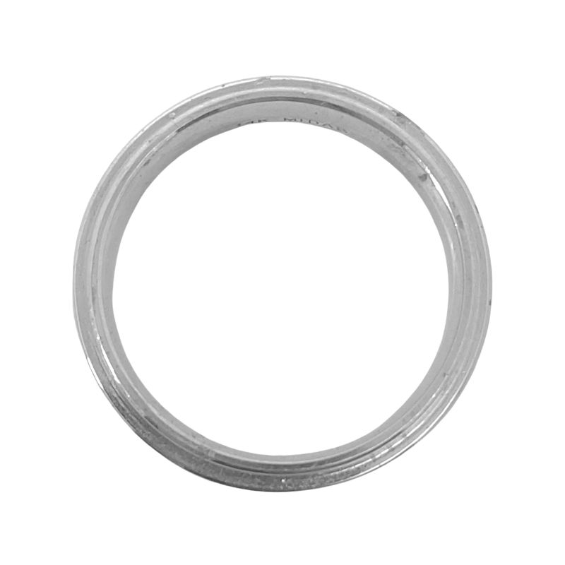 6.25mm Grooved Milgrain Gents Wedding Band - Image 2
