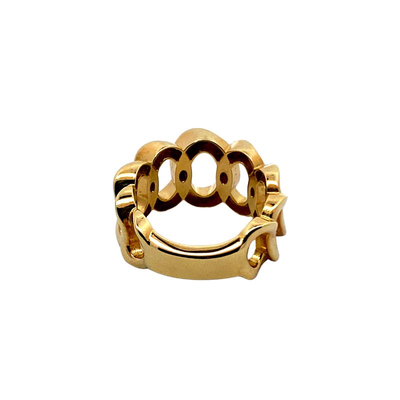 14KT Yellow Gold Link Style Fashion Ring - Image 3