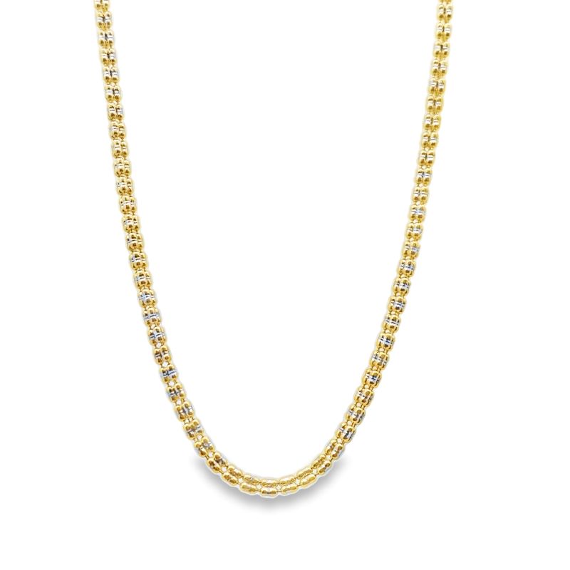 2.5mm Gold Ice Chain, Two-Tone