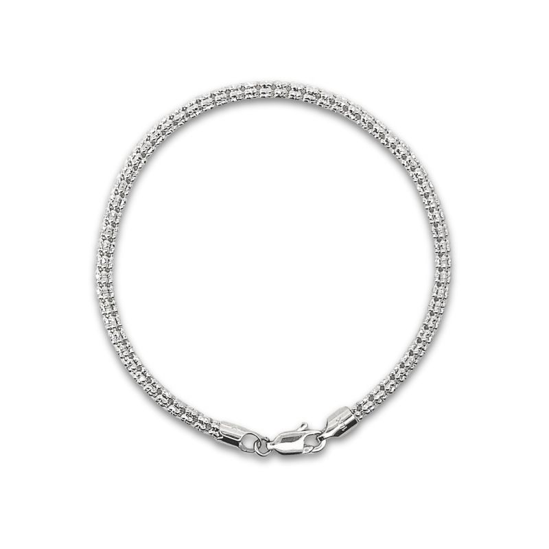3mm Diamond-Cut Ice Chain Bracelet, 14kt